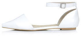 Topshop Womens SERENDIPITY Two-Part Pointed Flats - White