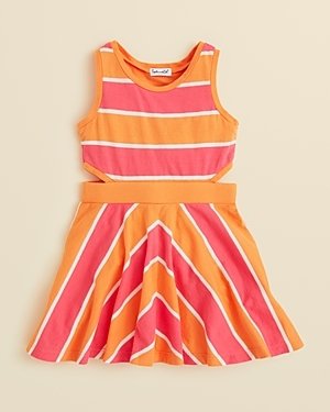 Splendid Girls' Classic Stripe Cutout Dress - Sizes 2-6X
