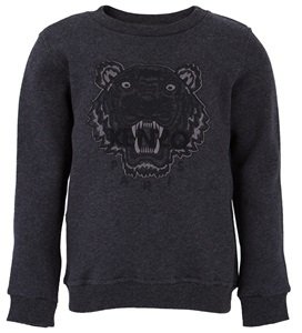 Kenzo Grey Charcoal Sweatshirt with Tiger