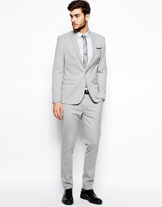 ASOS Skinny Fit Suit Pants in Grey