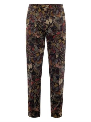 Valentino Camubutterfly-print cotton chinos