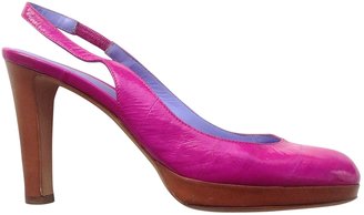 Sergio Rossi Pink Leather Heels