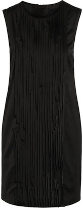 Karl Lagerfeld Paris Becca pintucked satin mini dress