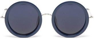 The Row Navy Round Frame Sunglasses