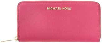 Michael Kors Jet Set Travel pink large zip around purse