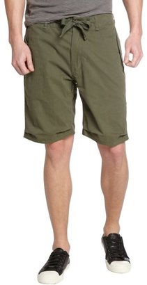 Relwen olive fade stretch cotton drawstring shorts