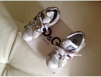 D&G 1024 D&G White Leather Trainers