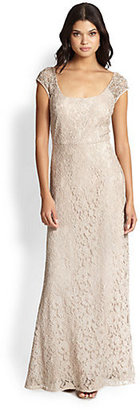 Kay Unger Lace Scoopneck Gown