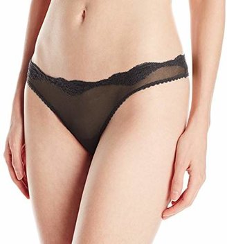 Only Hearts Women's Tulle with Lace Low Rise Thong Panty
