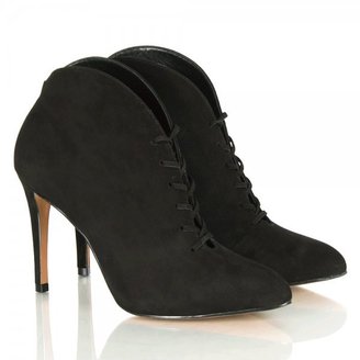 Daniel Shaped Black Suede Lace Up Ankle Boot