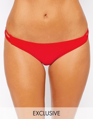 ASOS COLLECTION FULLER BUST Exclusive Lattice Side Hipster Bikini Bottom
