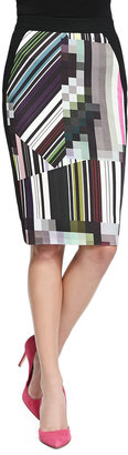 Trina Turk Jera Graphic-Print Pencil Skirt