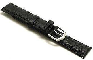 Tag Heuer 20mm Black/Black Quality Leather Buffalo-Grain Watch Band For