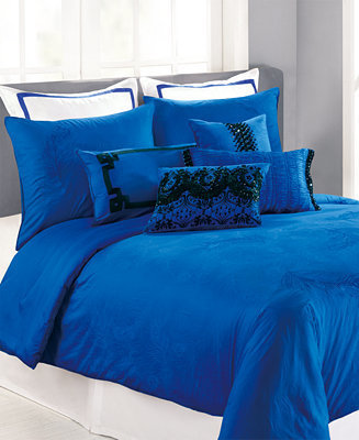Nanette Lepore Villa Peacock Cobalt King Comforter Set