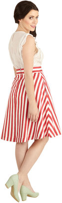 Bea Yuk Mui & Dot Partake in Peppermint Skirt in Stripes