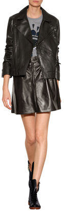 Kenzo Leather Mini Skirt Gr. 36