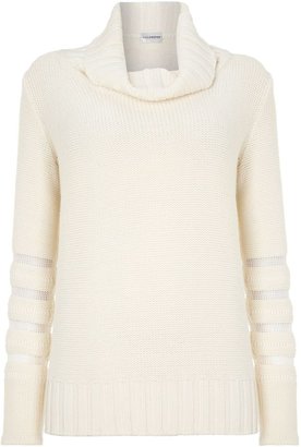 philosophy Roll neck jumper with mesh panel sleeves