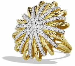 David Yurman Starburst Ring with Diamonds in Gold