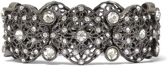 Liz Claiborne Crystal Silver-Tone Stretch Bracelet