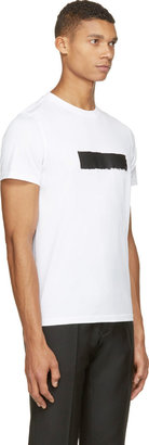 Kris Van Assche Krisvanassche White Single Stripe T-Shirt