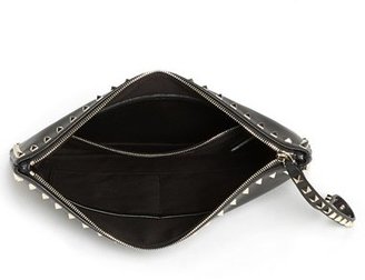 Valentino 'Rockstud - Flat' Nappa Leather Clutch
