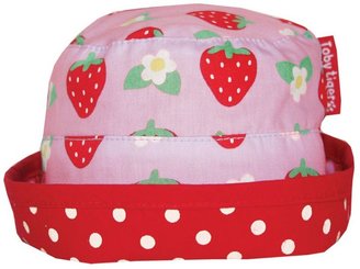 House of Fraser Toby Tiger Girl`s reversible strawberry sun hat