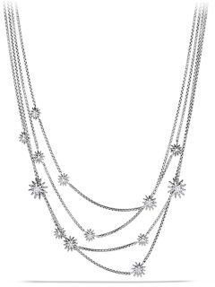 David Yurman Starburst Chain Necklace with Diamonds