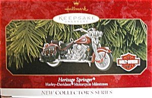 Harley-Davidson Heritage Springer Motorcyle Milestones - Hallmark Keepsake Ornament - 1999