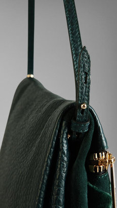 Burberry Medium Velvet Check Clutch Bag