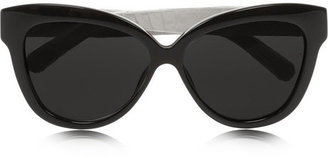 Linda Farrow Cat eye acetate and elaphe sunglasses