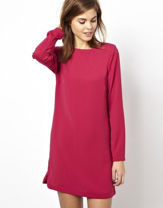 Warehouse Shift Dress With Shoulder Pad