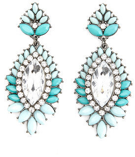Charlotte Russe Marquise Cut Faceted Stone Drop Earrings