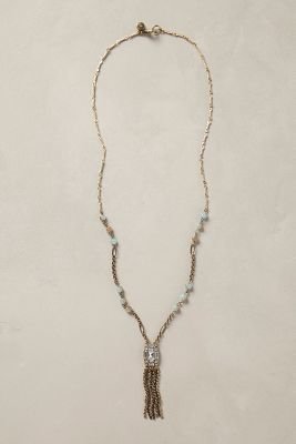 Anthropologie Gem-Tassel Necklace