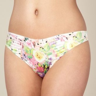Ted Baker White floral satin thong