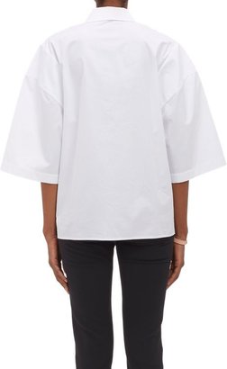 Kenzo Stripe Placket Poplin Shirt-White
