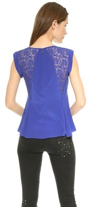 Rebecca Taylor Inset Lace Top