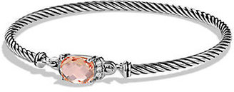 David Yurman Petite Wheaton Bracelet with Morganite and Diamonds
