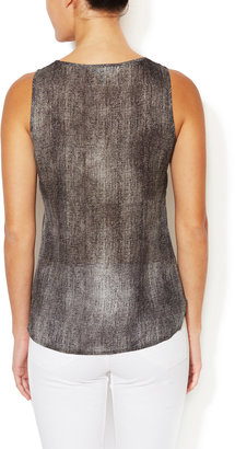 Eileen Fisher Silk Printed Scoopneck Shell