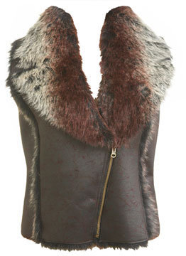 Arden B Asymmetrical Faux Fur Vest