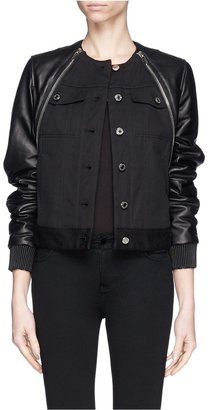 Givenchy Denim front leather jacket