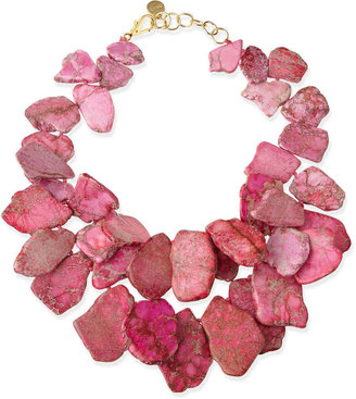 NEST Jewelry Chunky Light Pink Jasper Necklace