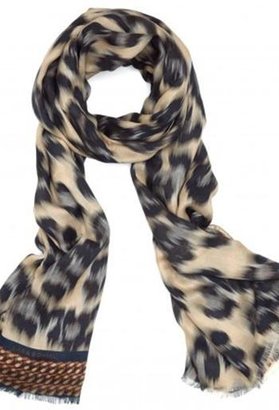 Lara Bohinc Leopard Scarf in Cream