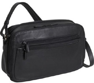 Derek Alexander Leather Double Zip Organizer Handbag