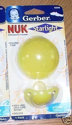Gerber Baby Nuk Starlight Pacifier Case Size 2 Sitter