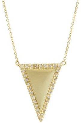 Jennifer Meyer Triangular Pendant Necklace-Colorless