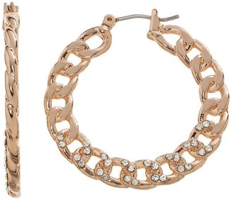 Juicy Couture chain link hoop earrings