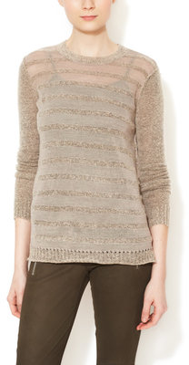 Rebecca Taylor Textured Stripe Sweater