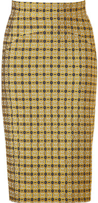No.21 Gold and Black Patterned Skirt