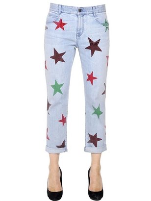 Stella McCartney Stars Printed Stretch Denim Jeans
