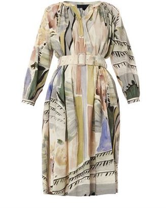 Burberry Abstract Floral-print smock dress